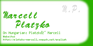 marcell platzko business card